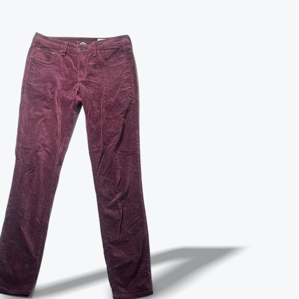 Rag & Bone JEAN Velvet Corduroy Pants Skinny Womens 27 Burgundy